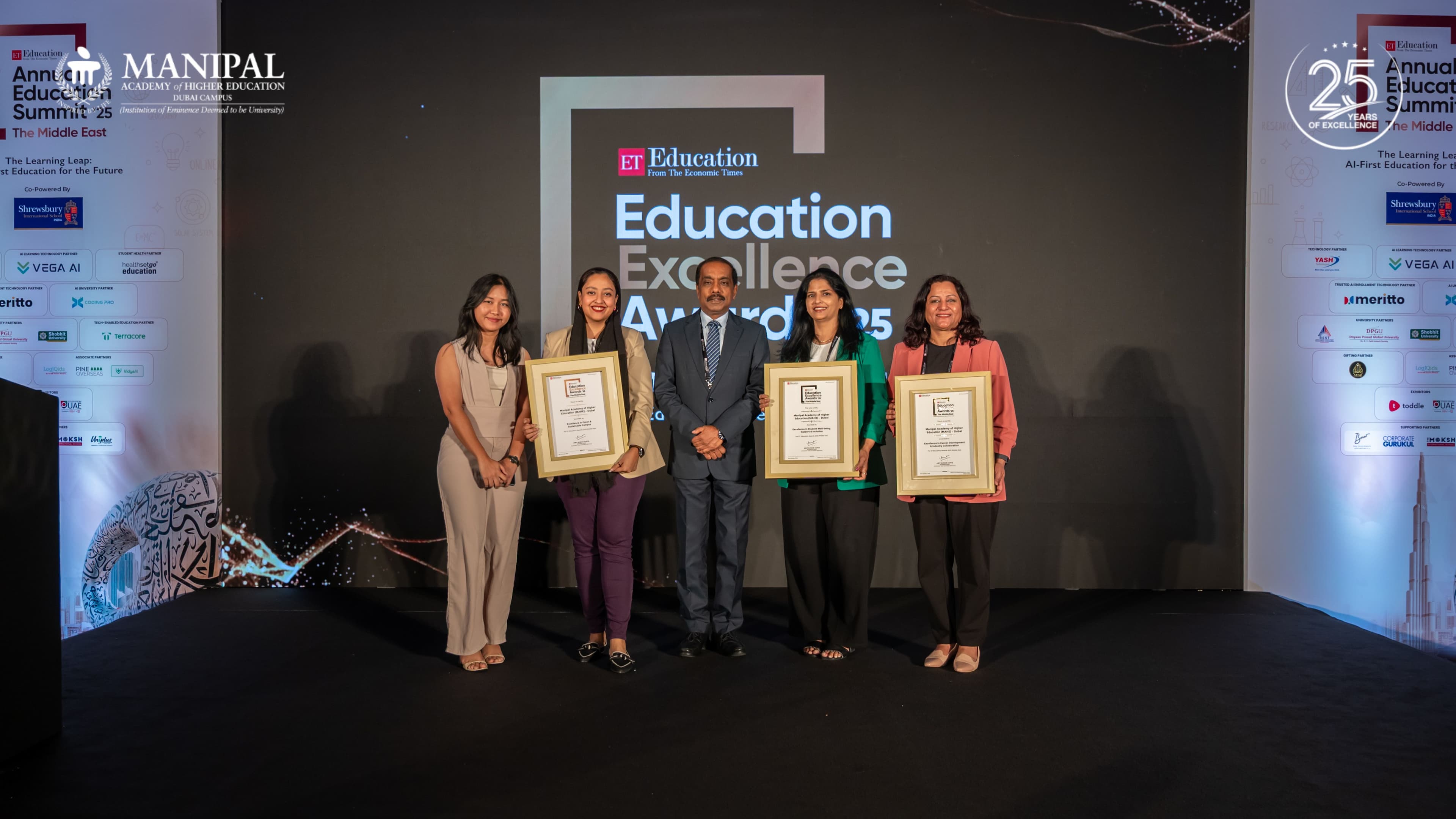 MAHE Dubai shines at The Economic Times (ET) Education Excellence Awards 2025 – Middle East
